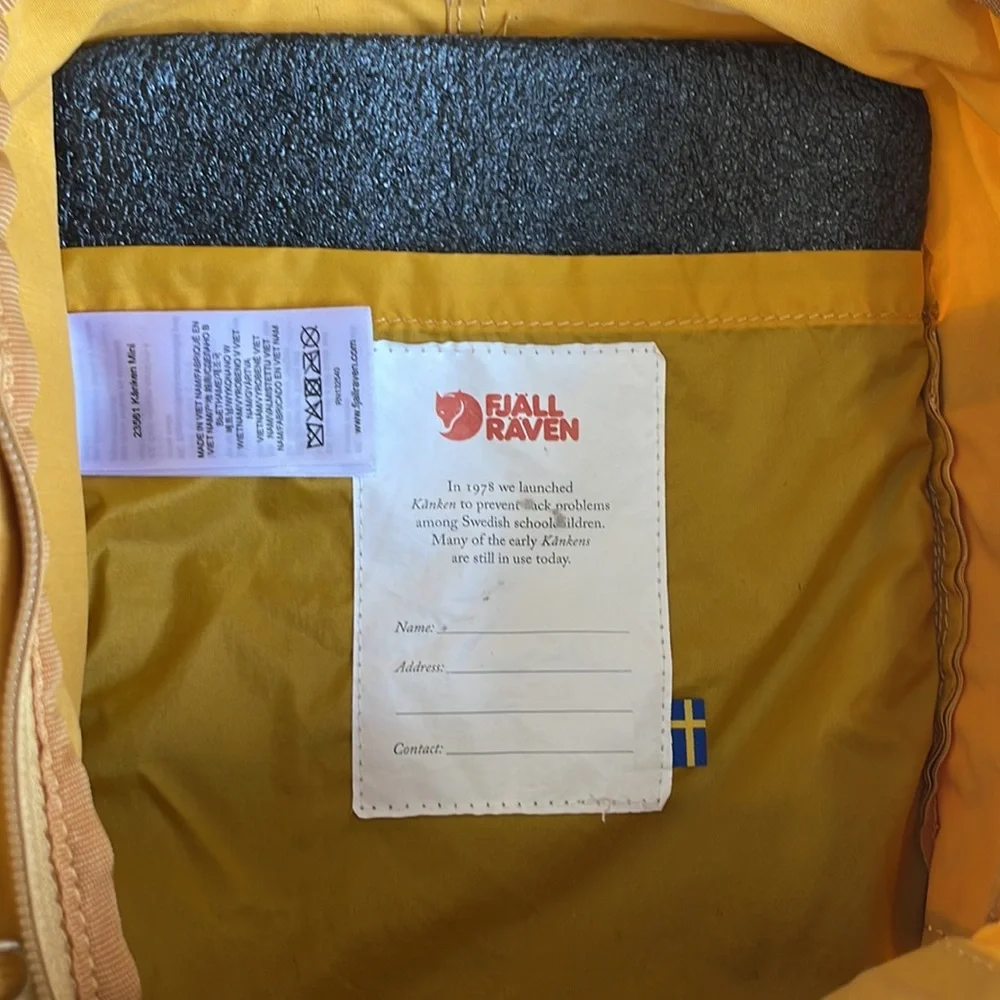 Pre-owned Kånken Yellow Backpack condition see the pictures